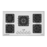 اجاق گاز صفحه ای تورینو پلاس شیشه ای سفید کد TG 501W