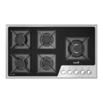 اجاق گاز صفحه ای تورینو پلاس شیشه ای آینه ای کد TG 504M