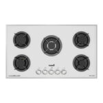 اجاق گاز صفحه ای تورینو پلاس شیشه ای سفید کد TG 505W