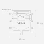 فلاش تانک توکار توالت زمینی با قاب فلزی ویلما F045 - Image 9