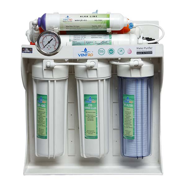 _D2A2429+ دستگاه تصفیه آب خانگی ۶ مرحلهای ونترو VENTRO مدل RO به همراه فیلتر ممبران و گیج فشار - Image 1