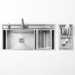 سینک توکار دست ساز تورینو پلاس سایز 80 سانت مدل THS-801