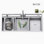 سینک توکار دست ساز تورینو پلاس سایز 90 سانت مدل THS-901