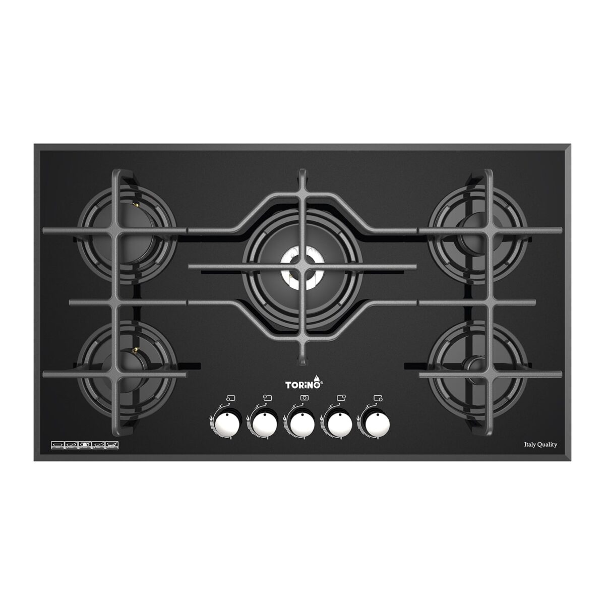 اجاق گاز صفحه ای تورینو پلاس شیشه ای مشکی کد TG 531B - Image 4
