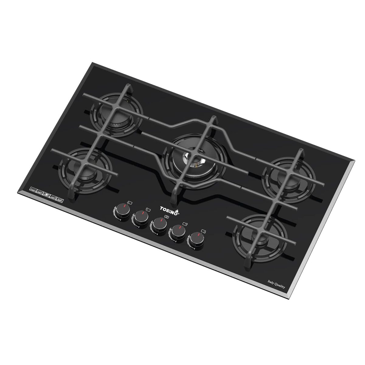 اجاق گاز صفحه ای تورینو پلاس شیشه ای مشکی کد TG 531B - Image 2