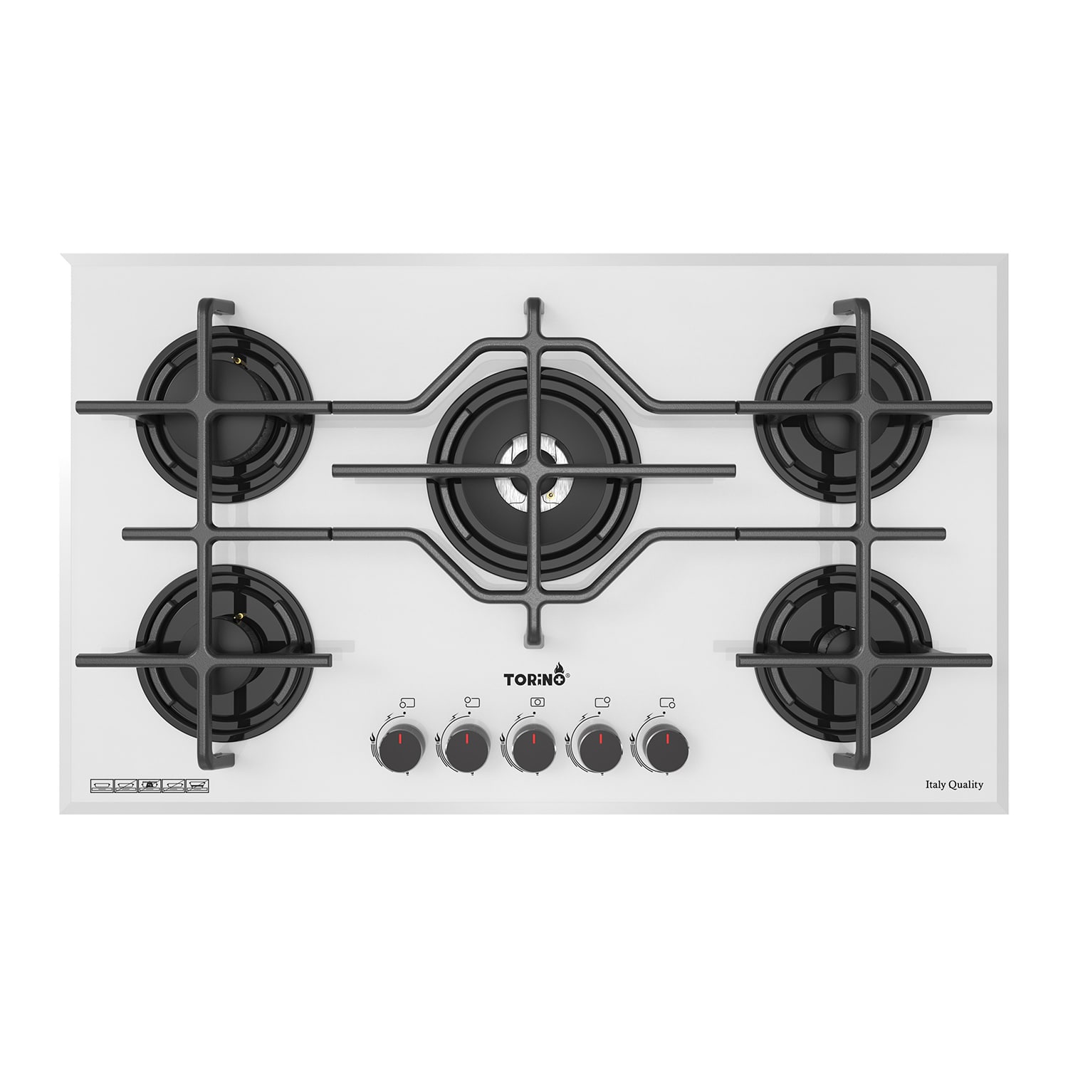 531W-min اجاق گاز صفحه ای تورینو پلاس شیشه ای سفید کد TG 531W - Image 1